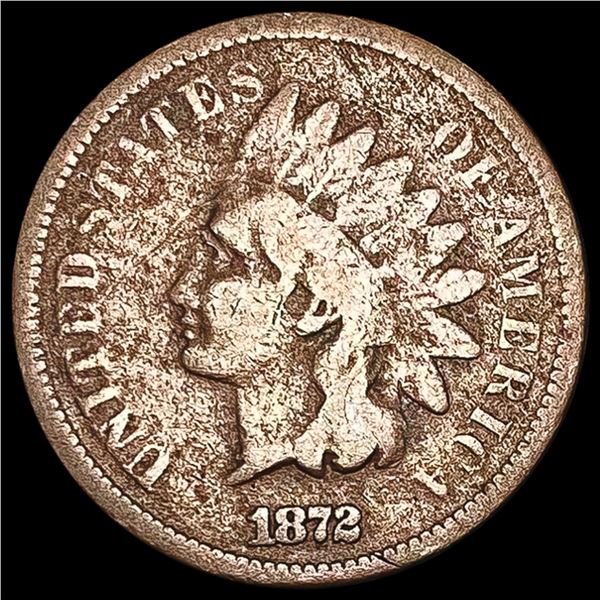 1872 Indian Head Cent NICELY CIRCULATED
