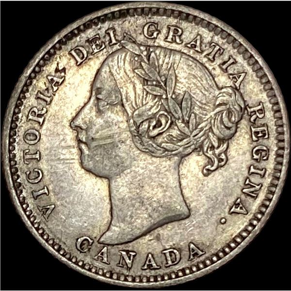 1888 Canada Silver 10 Cents NEARLY UNCIRCULATED