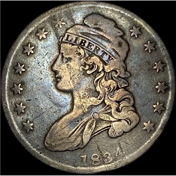 1834 Silver Capped Bust Half Dollar LIGHTLY CIRCULATED