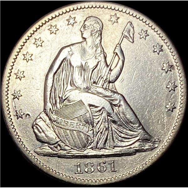 1861-O Seated Liberty Half Dollar CLOSELY UNCIRCULATED