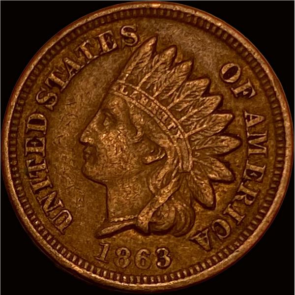 1863 Indian Head Cent NEARLY UNCIRCULATED