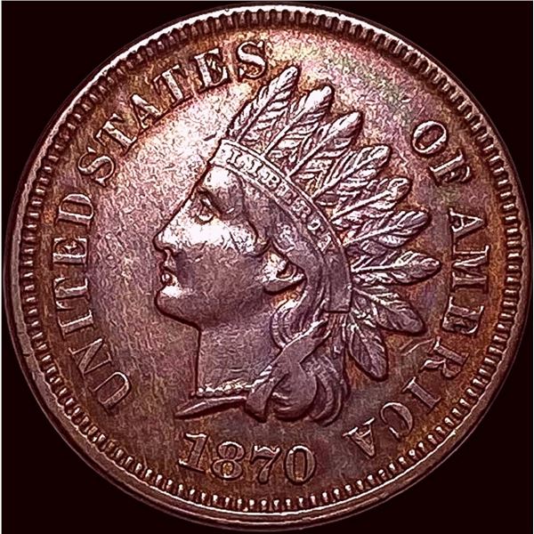 1870 Indian Head Cent CLOSELY UNCIRCULATED