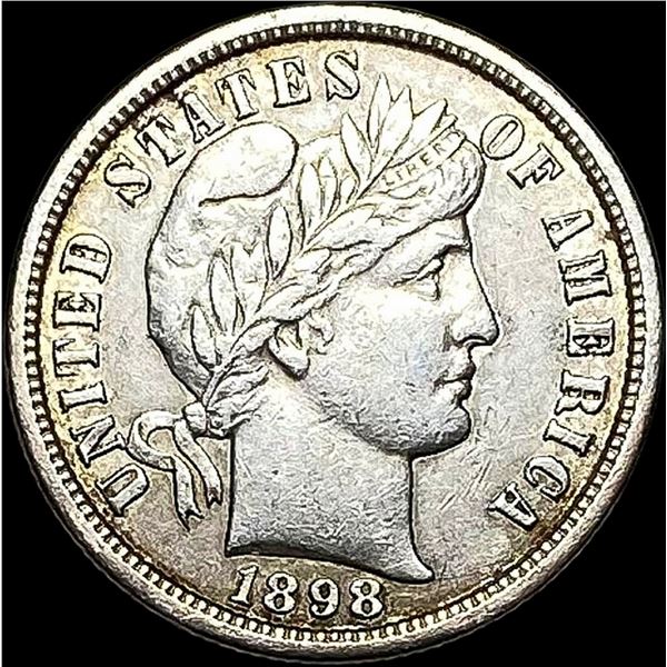 1898-S Silver Barber Dime CHOICE AU