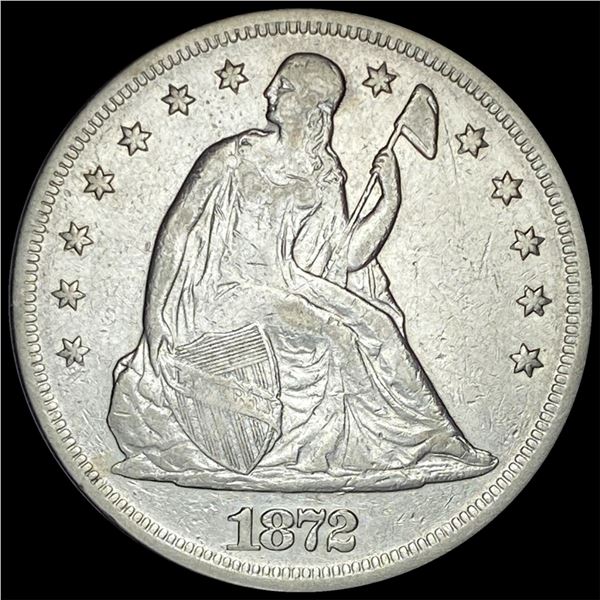 1872 Seated Liberty Dollar NEARLY UNCIRCULATED