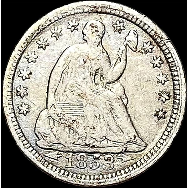 1853 Seated Liberty Half Dime NEARLY UNCIRCULATED
