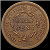 Image 2 : 1851 Braided Hair Half Cent CLOSELY UNCIRCULATED