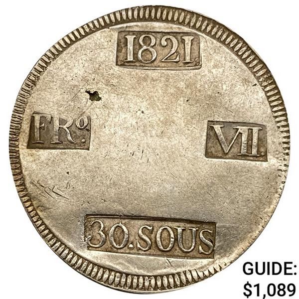1821 Spain Majorca 30 Sueldos Ferdninand VII CLOSELY UNCIRCULATED