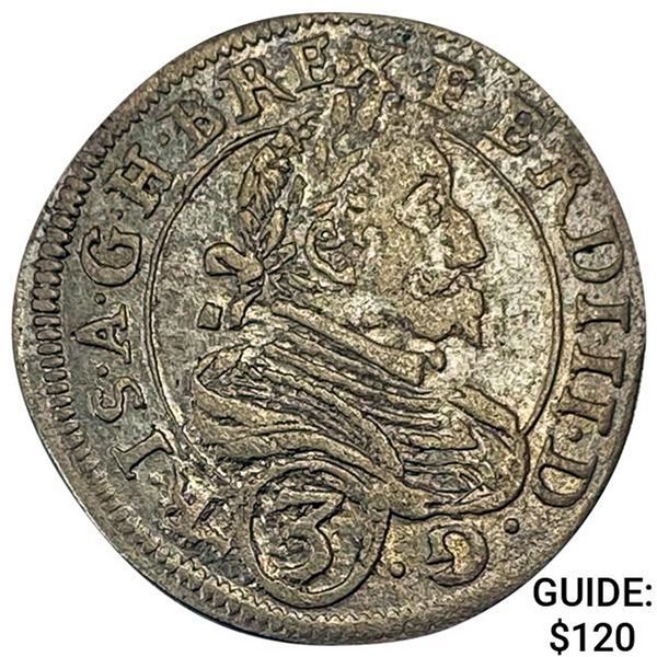 1629 Austria Silver Groschen CLOSELY UNCIRCULATED