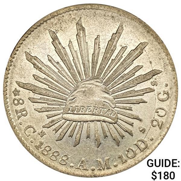 1888Cn AM Mexico Silver 8 Reales CHOICE AU