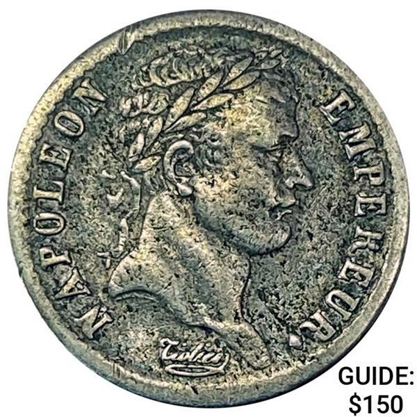 1811A France Silver 1/2 Franc Napoleon NEARLY UNCIRCULATED