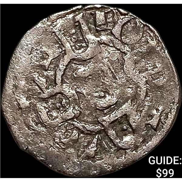 1248-1279 Portugal Alfonso III Silver Denero NEARLY UNCIRCULATED