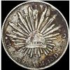 Image 2 : 1892Mo AM Mexico Silver 8 Reales Cap and Rays NEARLY UNCIRCULATED