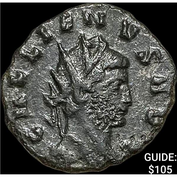 Roman Gallienus, 253-268 AD BI DBL Denarius CHOICE AU