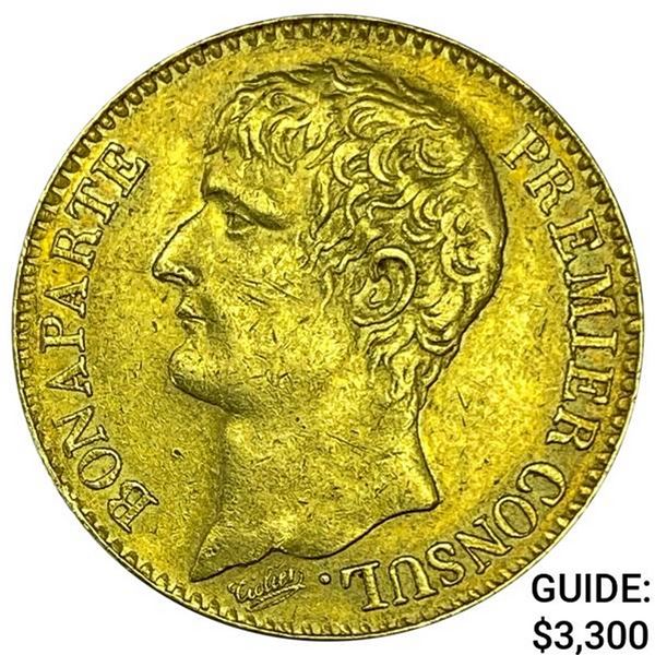 ANXI-A France .3734oz Gold 40 Francs Bonaparte CLOSELY UNCIRCULATED