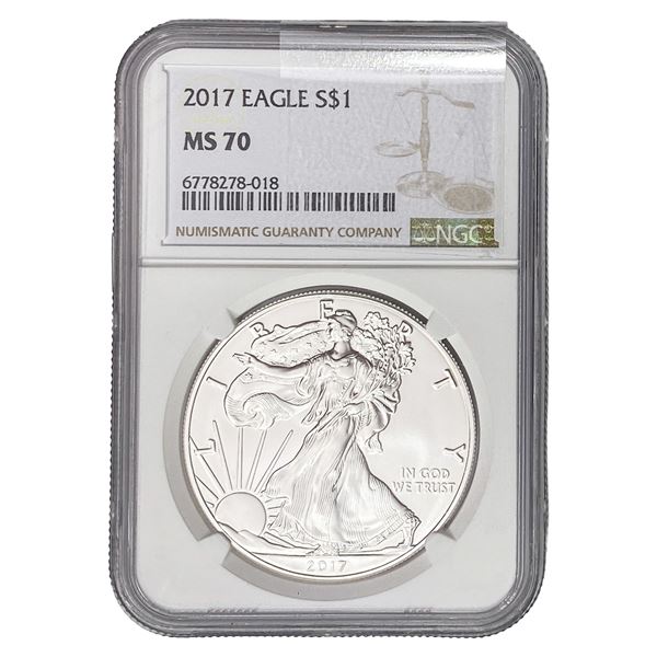 2017 Silver Eagle NGC MS70