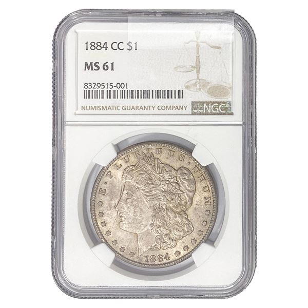 1884-CC Morgan Silver Dollar NGC MS61