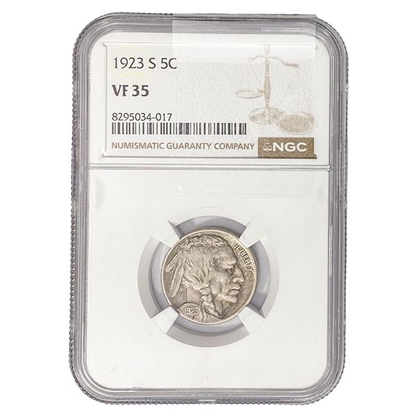 1923-S Buffalo Nickel NGC VF35