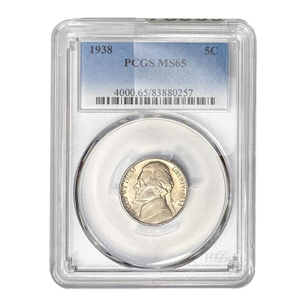 1938 Jefferson Nickel PCGS MS65