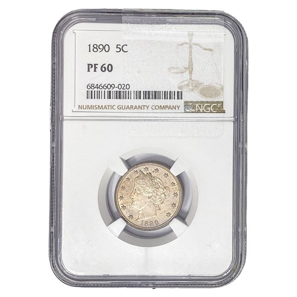 1890 Liberty Victory Nickel NGC PF60