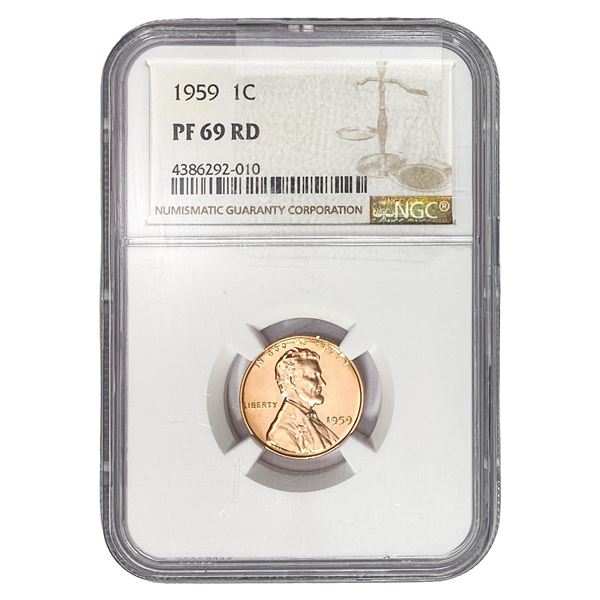 1959 Lincoln Memorial Cent NGC PF69 RD
