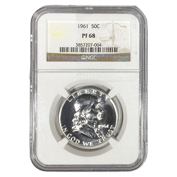 1961 Franklin Half Dollar NGC PF68