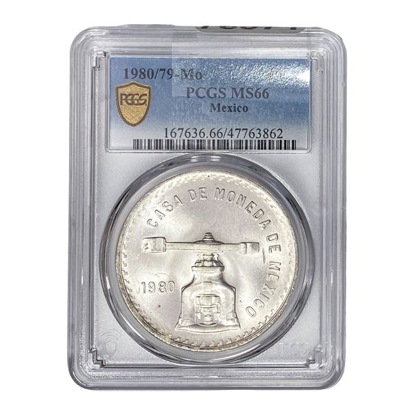 1980/79-Mo Mexico Silver Onza NGC MS66