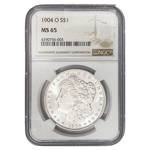 1904-O Morgan Silver Dollar NGC MS65
