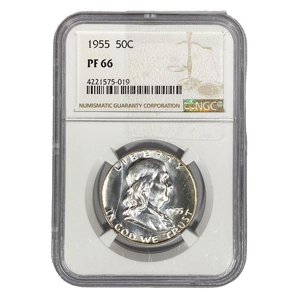 1955 Franklin Half Dollar NGC PF66