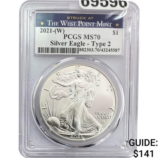2021[W] Silver Eagle PCGS MS70 Type 2