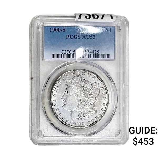 1900-s Morgan Silver Dollar PCGS AU53