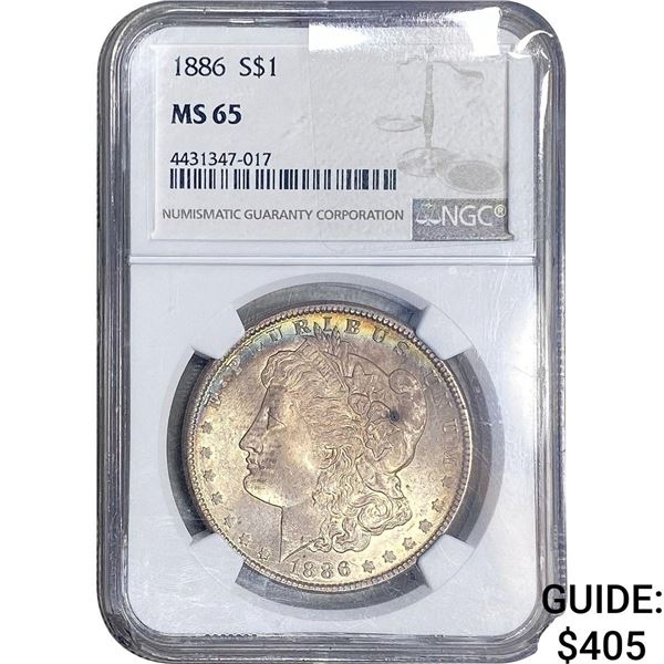 1886 Morgan Silver Dollar NGC MS65
