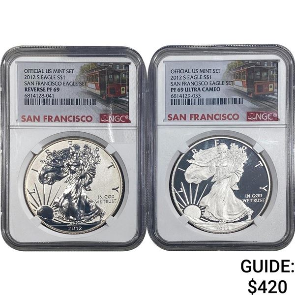 [2] 2012-S Silver Eagle NGC PF69 Reverse and Ultra Cameo