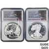 Image 1 : [2] 2012-S Silver Eagle NGC PF69 Reverse and Ultra Cameo