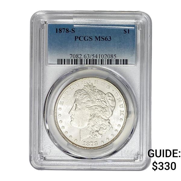 1878-S Morgan Silver Dollar PCGS MS63