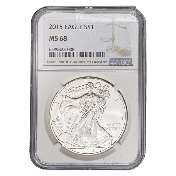 2015 Silver Eagle NGC MS68