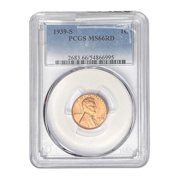 1939-S Wheat Cent PCGS MS66 RD