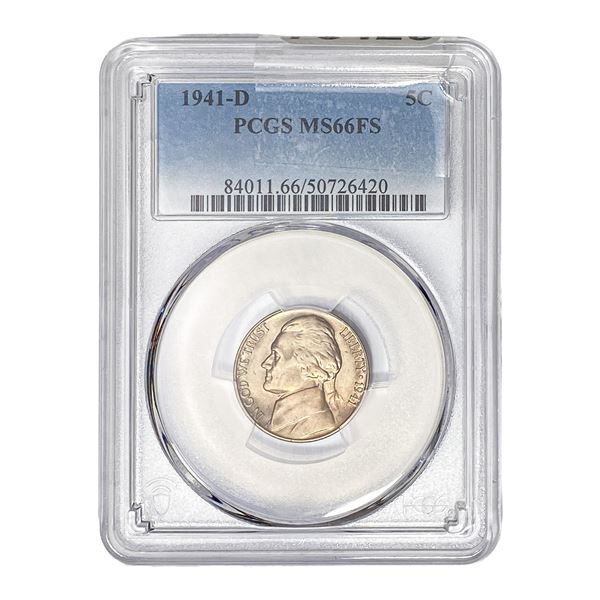 1941-D Jefferson Nickel PCGS MS66 FS