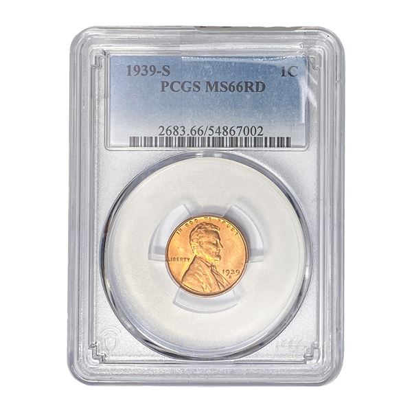 1939-S Wheat Cent PCGS MS66 RD