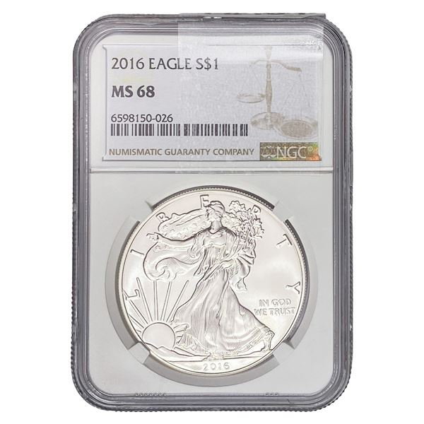 2016 Silver Eagle NGC MS68
