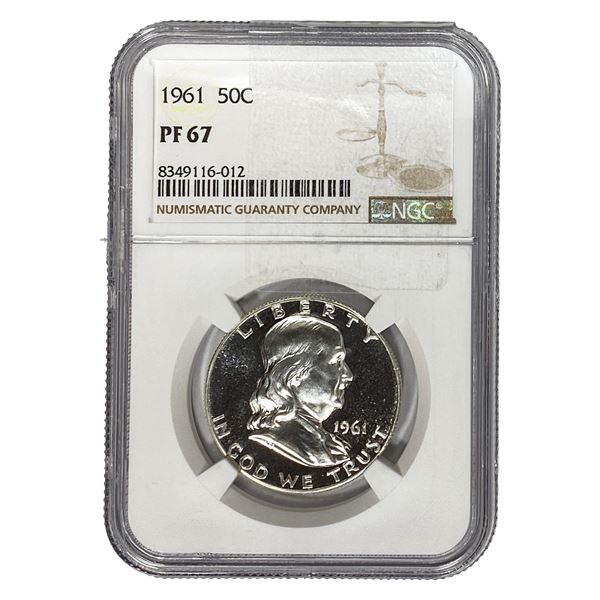 1961 Franklin Half Dollar NGC PF67