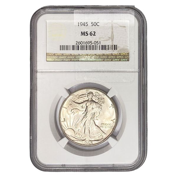 1945 Walking Liberty Half Dollar NGC MS62