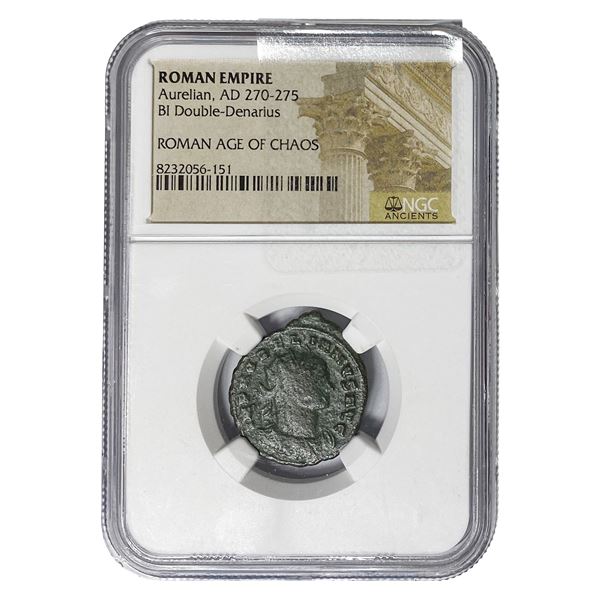 Roman Aurelian, AD 270-275 BI Dbl-Denarius NGC