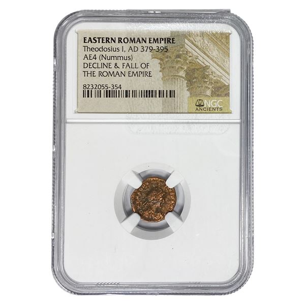 East Roman Theodosius I, AD 379-395 AE4 Nummus NGC