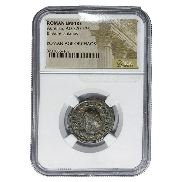Roman Aurelian, AD 270-275 BI Dbl-Denarius NGC