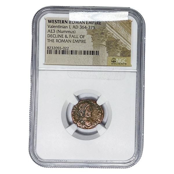 West Roman Valentinian I, AD 364-375 AE3 Nummus