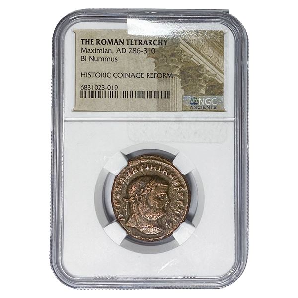 Roman Maximian, AD 286-310 BI Nummus NGC