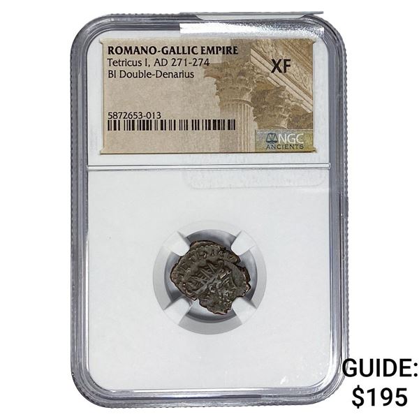 Romano-Gallic Tetricus I, 271-274 BI Dbl-Denarius NGC