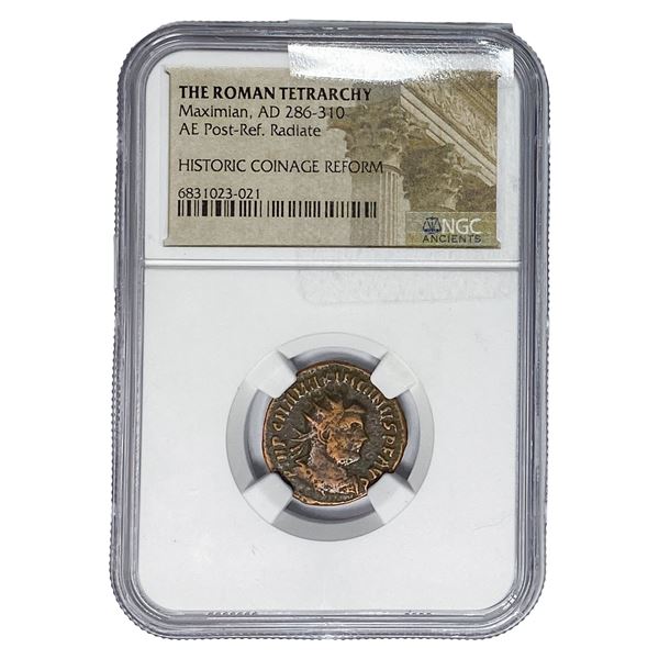 Roman Maximian, AD 286-310 BI Nummus NGC