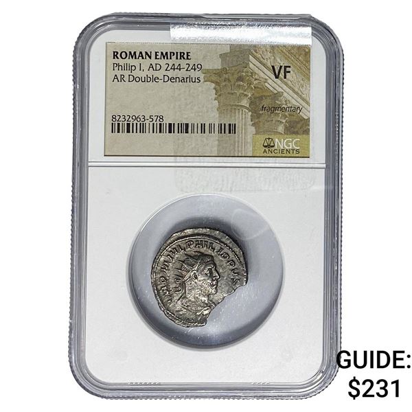 Roman Philip I, AD 244-249 Silver Double-Denarius
