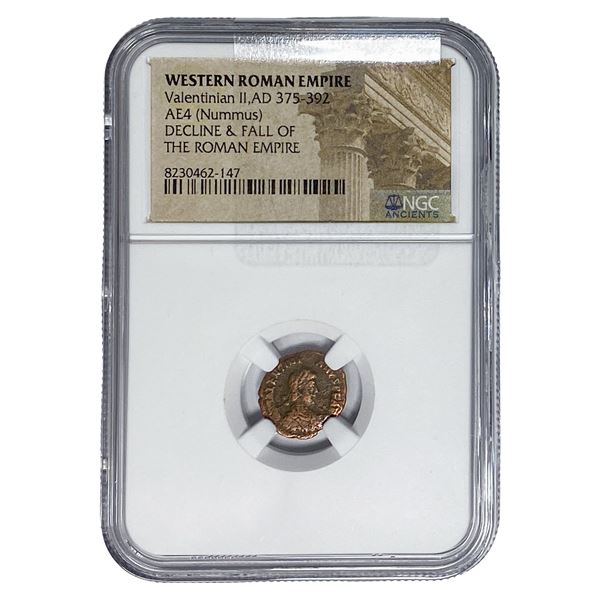 West Roman Valentinian II, AD 375-392 AE4 Nummus NGC